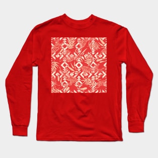 Tribal Tiger Camouflage / Red Jungle Long Sleeve T-Shirt